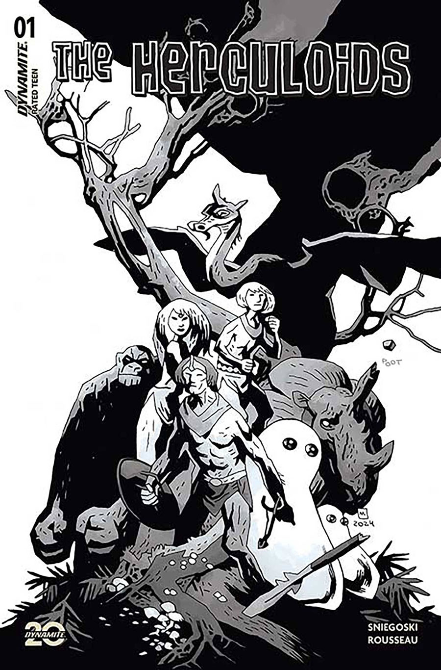 Herculoids #1 Cover Z-E Incentive Mike Mignola Line Art Cover