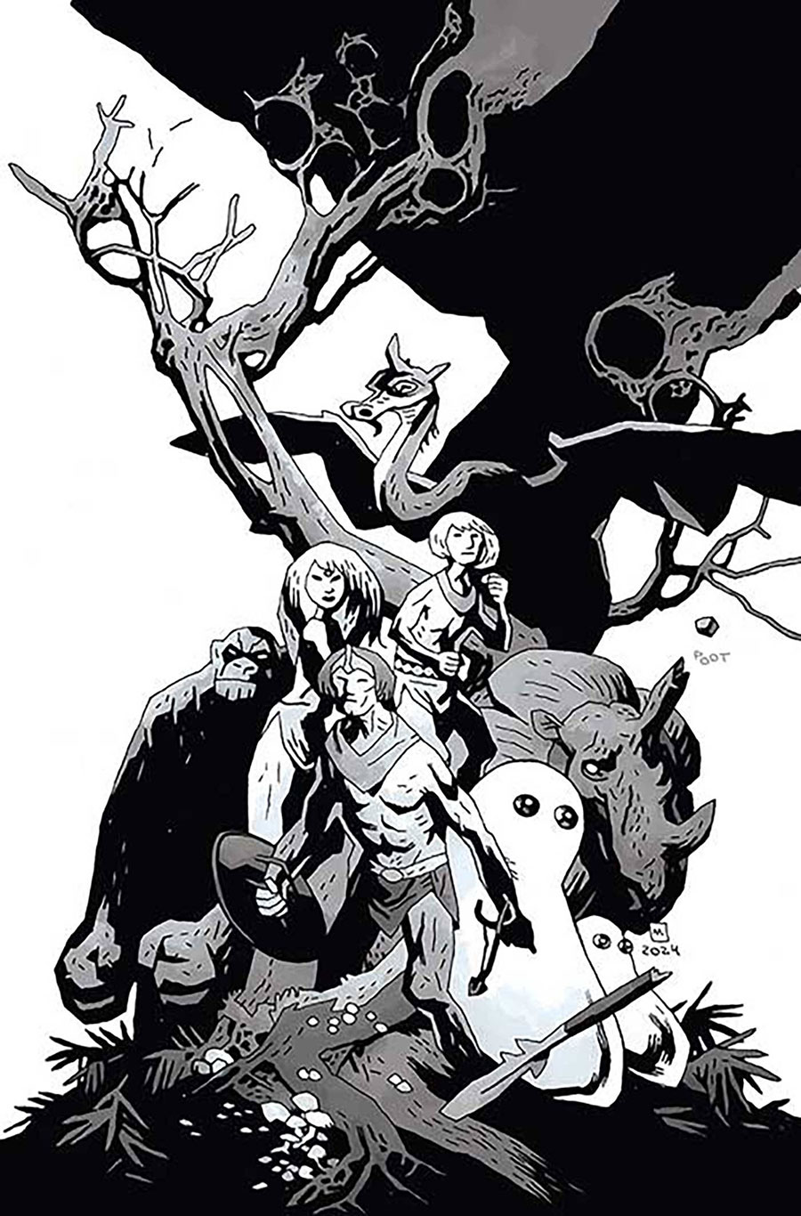 Herculoids #1 Cover Z-H Incentive Mike Mignola Line Art Virgin Cover