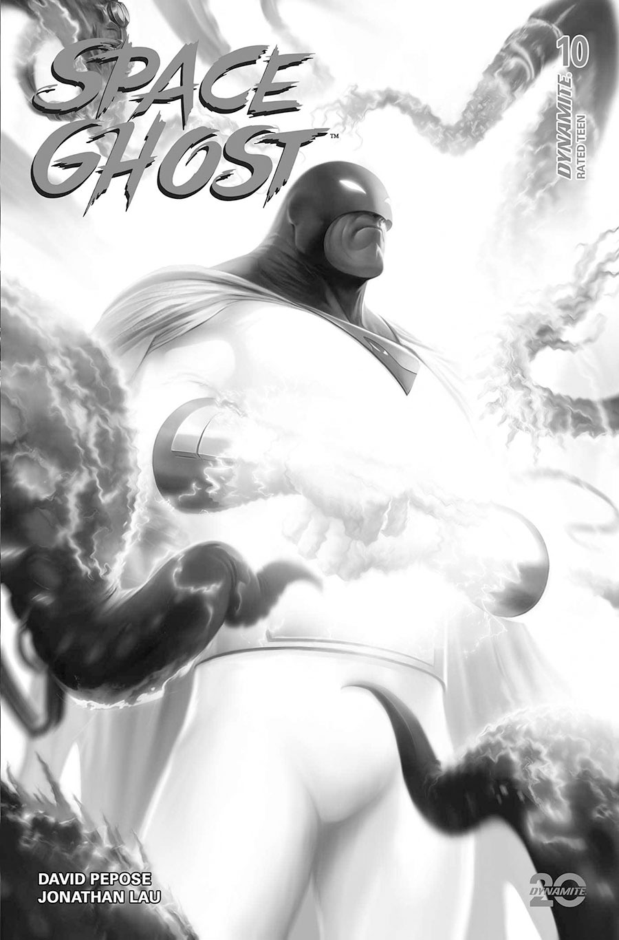 Space Ghost Vol 4 #10 Cover O Incentive Francesco Mattina Black & White Cover