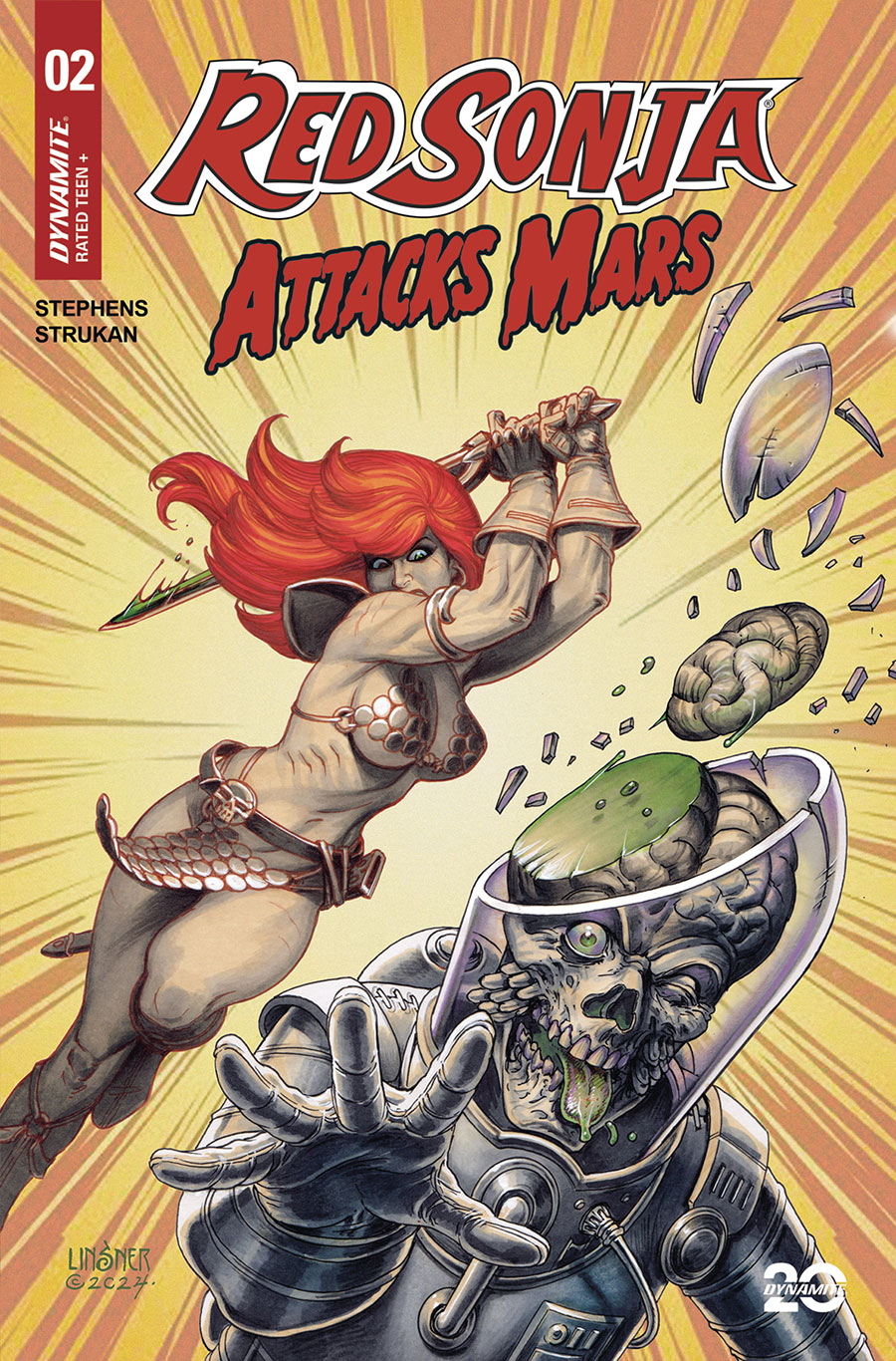 Red Sonja Attacks Mars #2 Cover A Regular Joseph Michael Linsner Cover