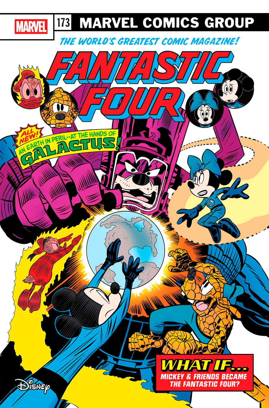 Fantastic Four Vol 7 #31 Cover B Variant Claudio Sciarrone Disney What If Fantasitc Four Homage Cover (One World Under Doom Tie-In)