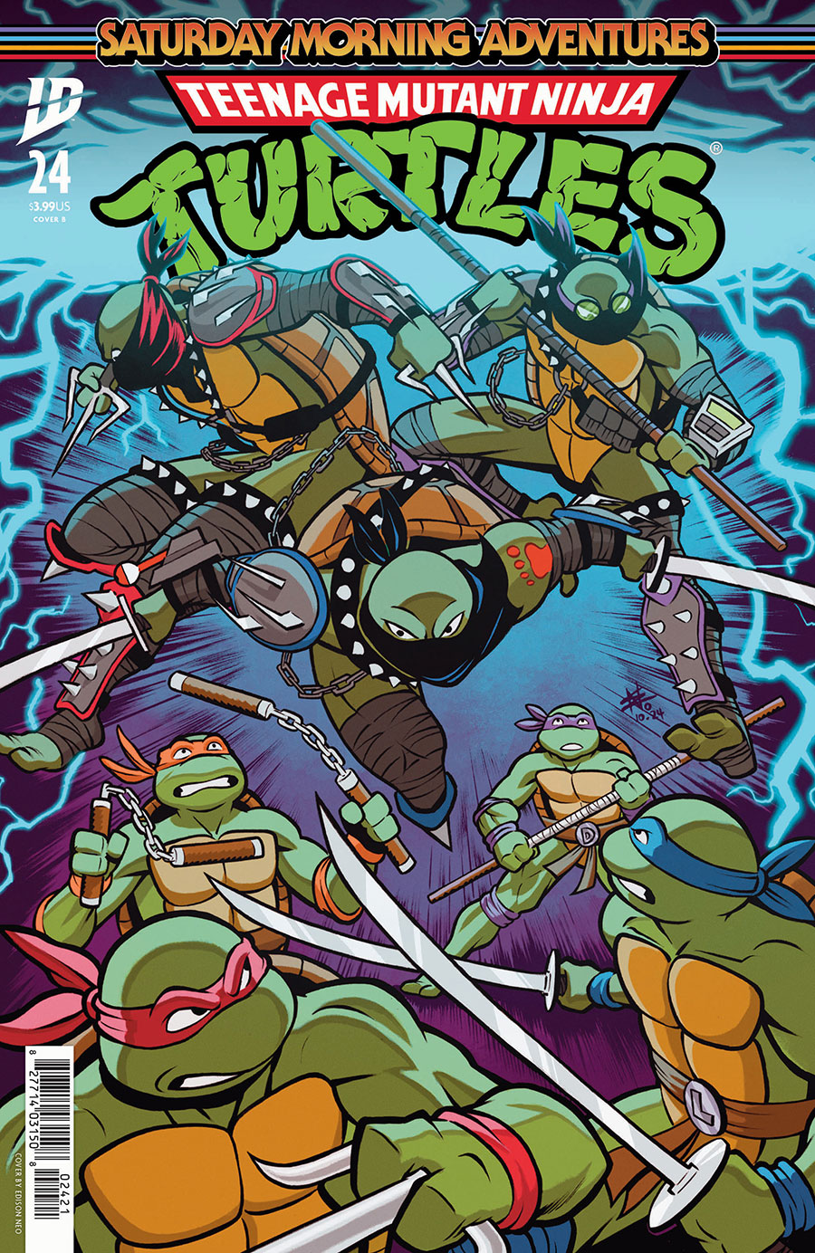 Teenage Mutant Ninja Turtles Saturday Morning Adventures Continued #24 Cover B Variant Edison Neo Cover