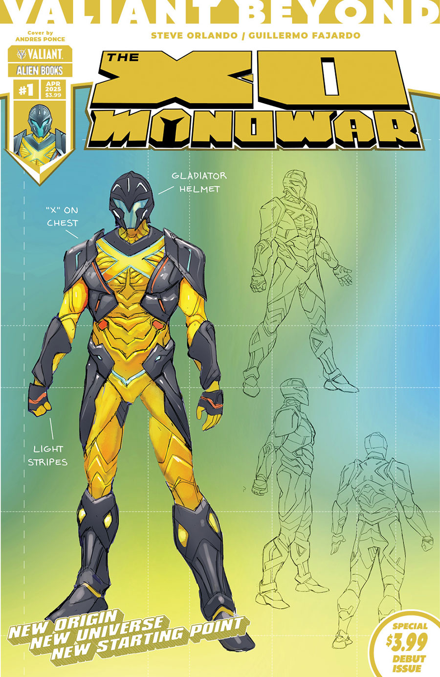 Valiant Beyond X-O Manowar #1 Cover D Variant Andres Ponce Design Cover