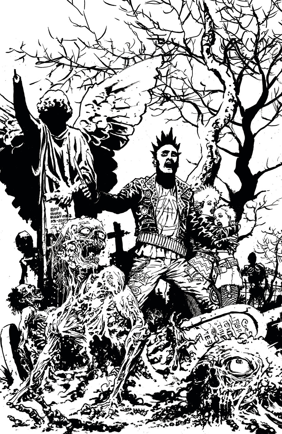 Return Of The Living Dead #4 Cover E Limited Edition Roy Alan Martinez Black & White Cover