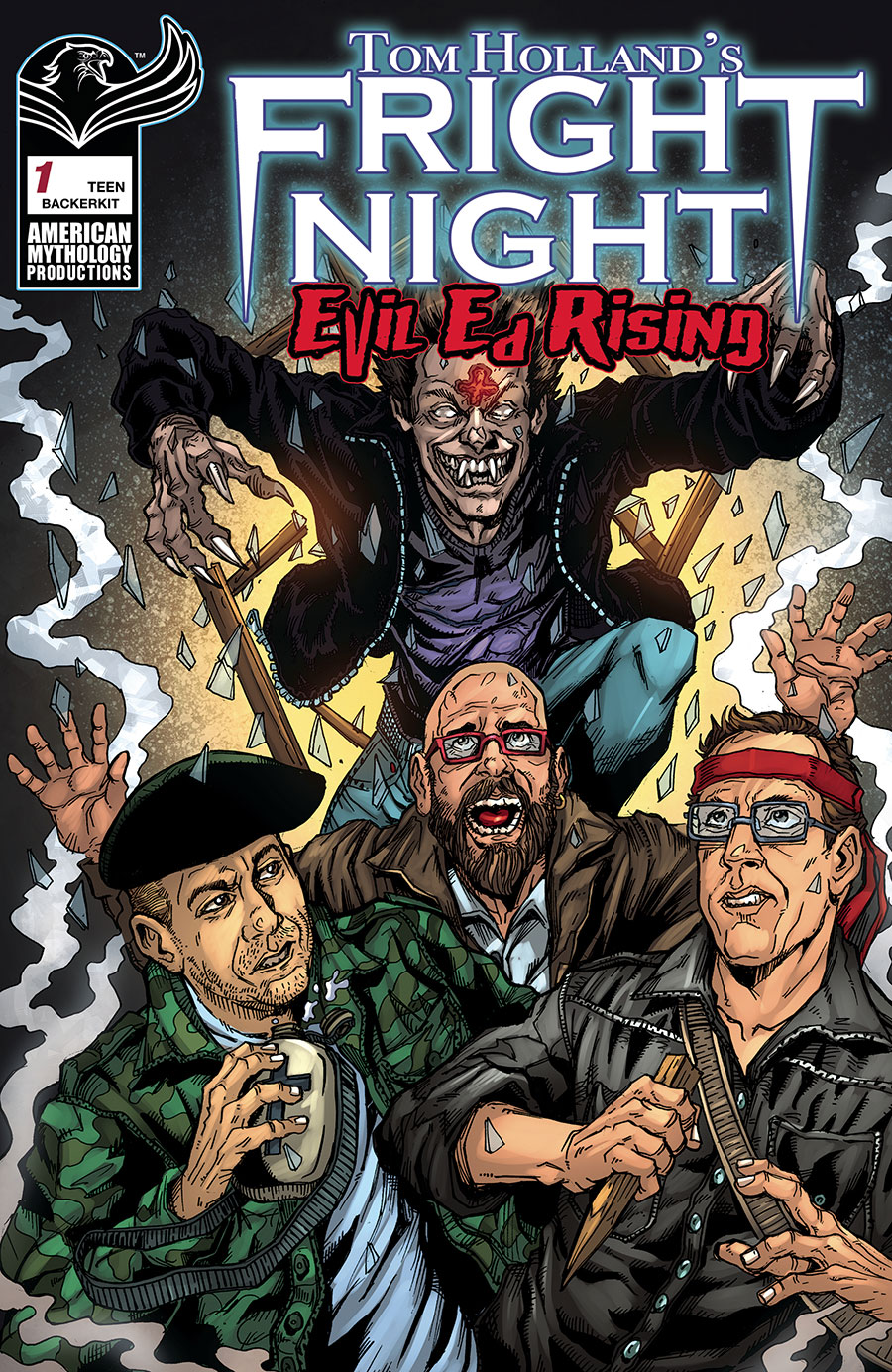 Tom Hollands Fright Night Evil Ed Rising #1 Cover E Backerkit Exclusive Puis Calzada Variant Cover