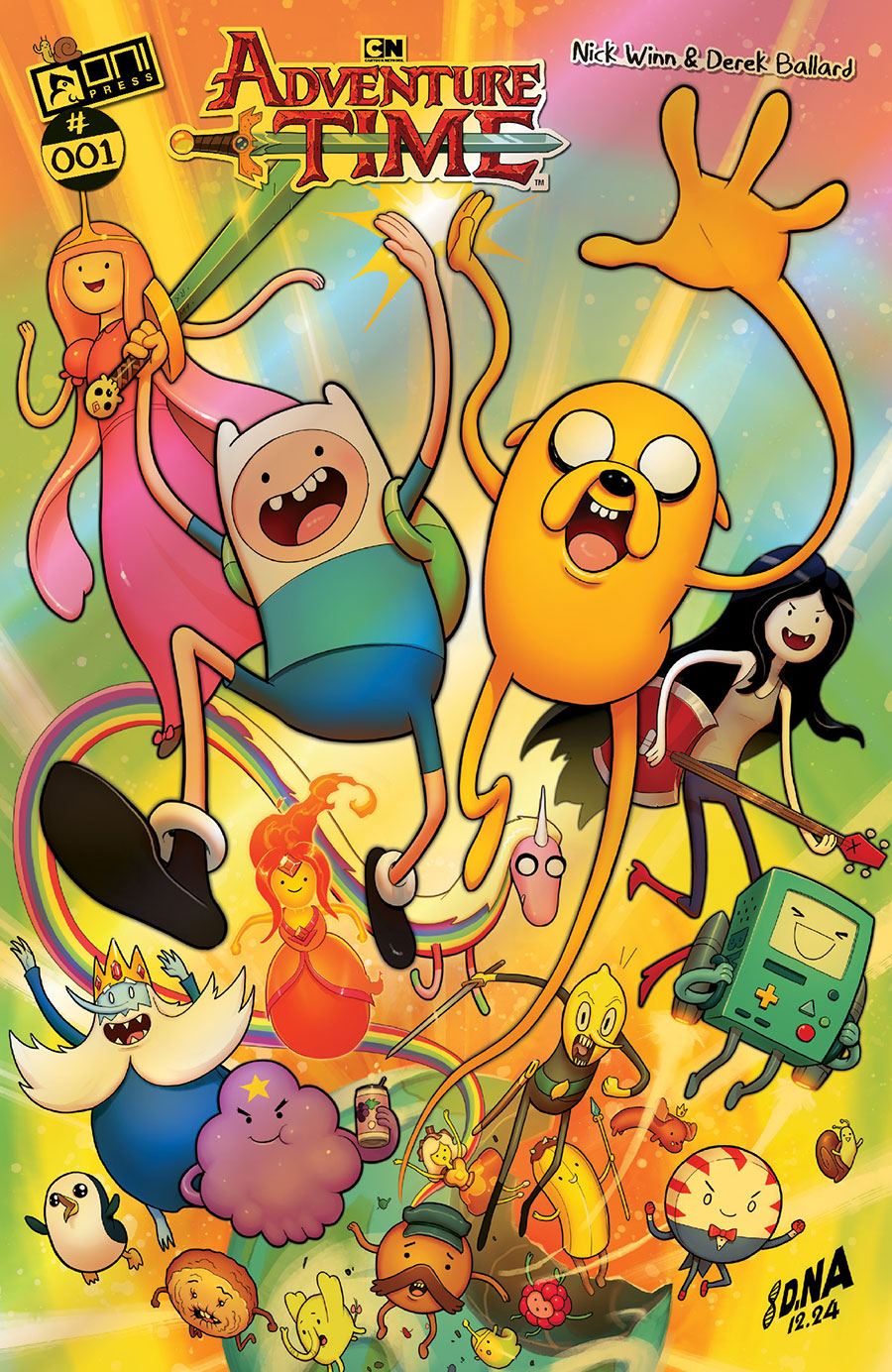 Adventure Time Vol 2 #1 Cover G Variant David Nakayama Gold Foil Cover