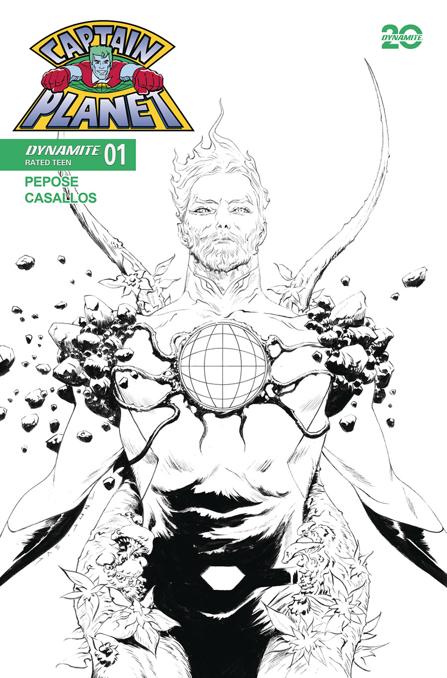 Captain Planet #1 Cover L Incentive Jae Lee Line Art Cover