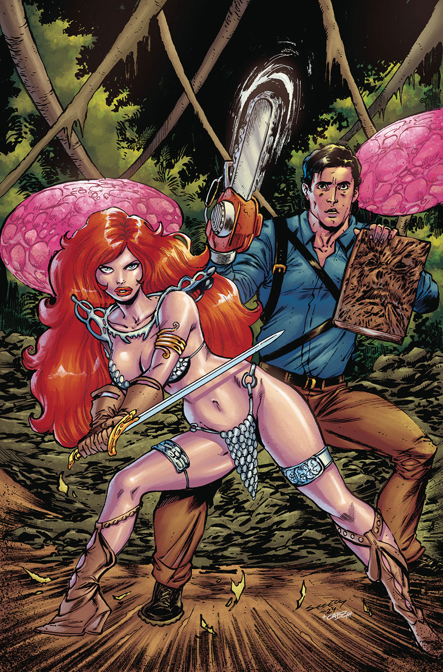 Red Sonja vs The Army Of Darkness #1 Cover Q Incentive Tim Seeley Virgin Cover