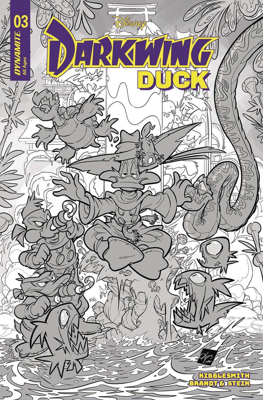 Darkwing Duck Vol 4 #3 Cover H Incentive Ciro Cangialosi Line Art Cover