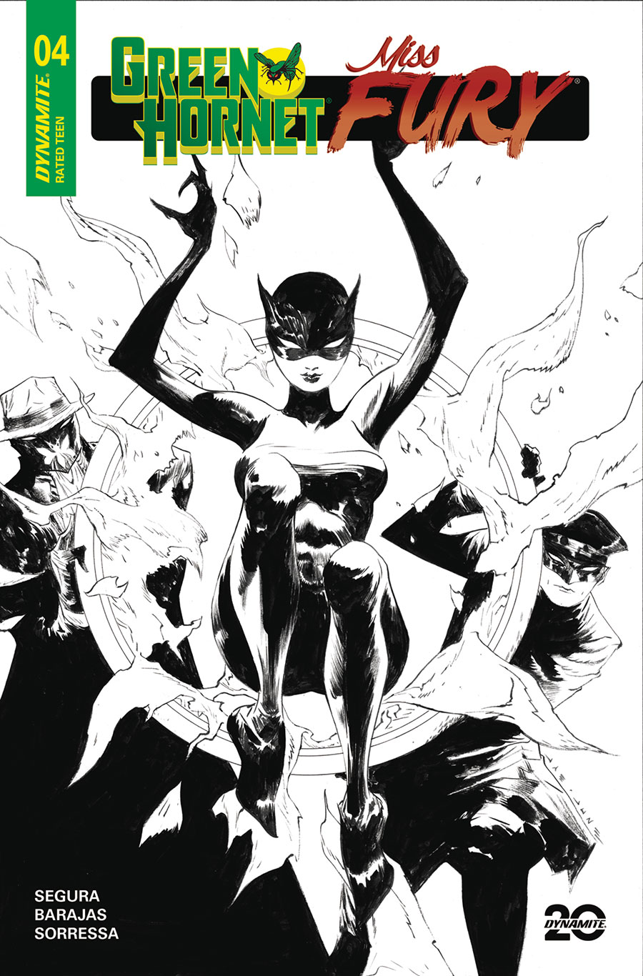 Green Hornet Miss Fury #4 Cover E Incentive Jae Lee Line Art Cover