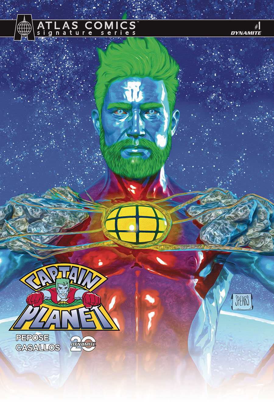 Captain Planet #1 Cover H Mark Spears Cover Atlas Signature Series Signed By David Pepose