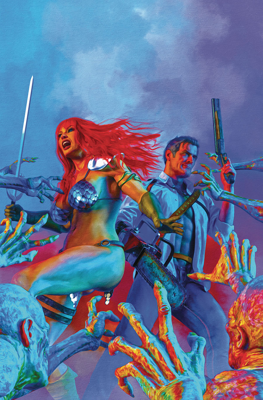 Red Sonja vs The Army Of Darkness #1 Cover H Dynamite Metal Premium Mark Spears Cover