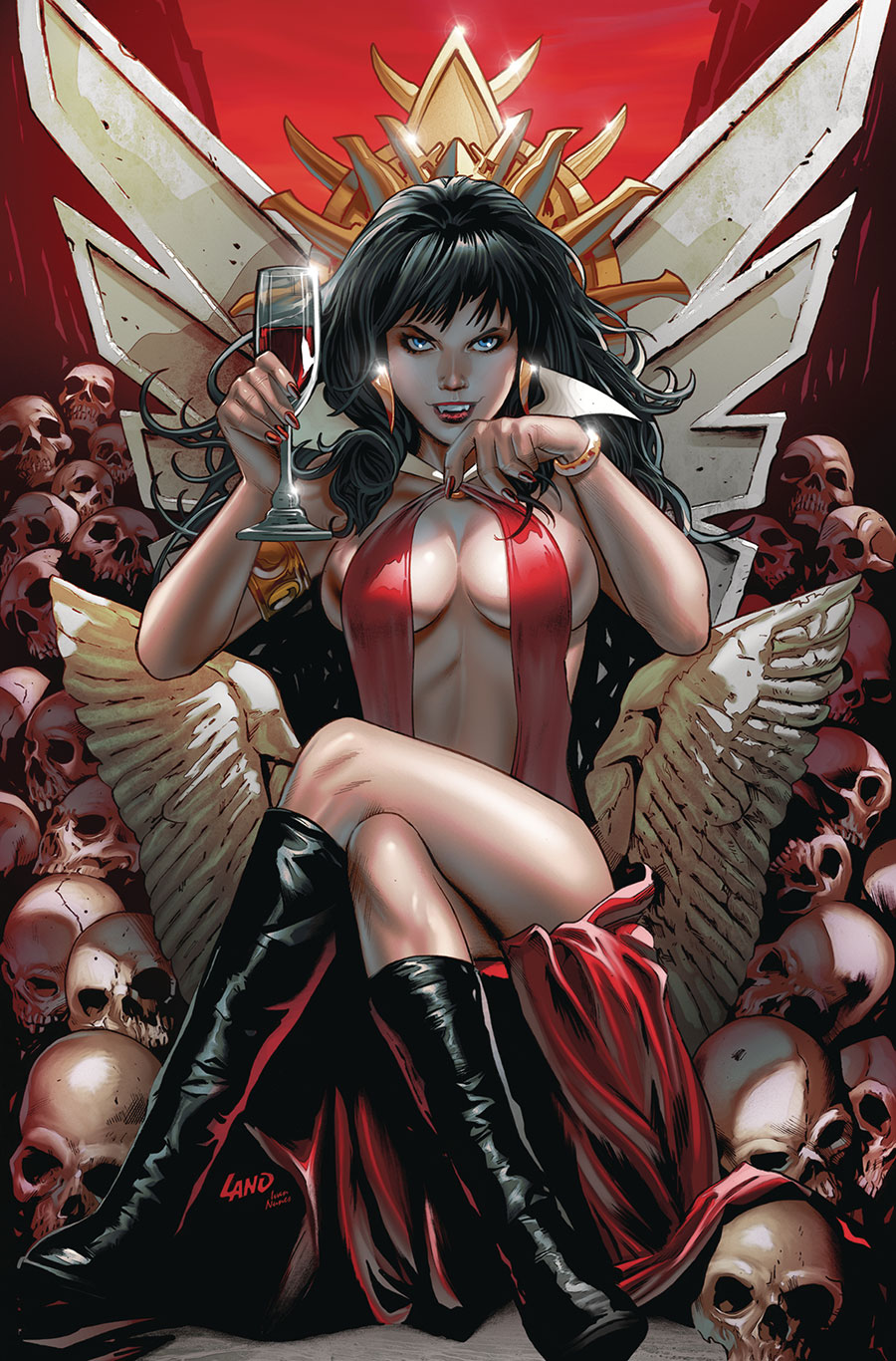 Vampirella Vol 9 #2 Cover G Variant Greg Land Foil Virgin Cover