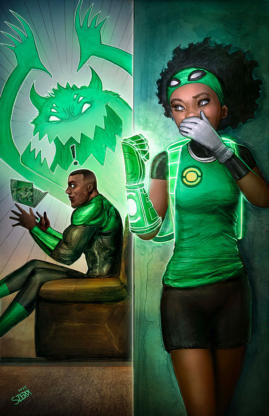 Green Lantern Corps Vol 4 #3 Cover D Variant Nathan Szerdy Card Stock Cover (DC All In)