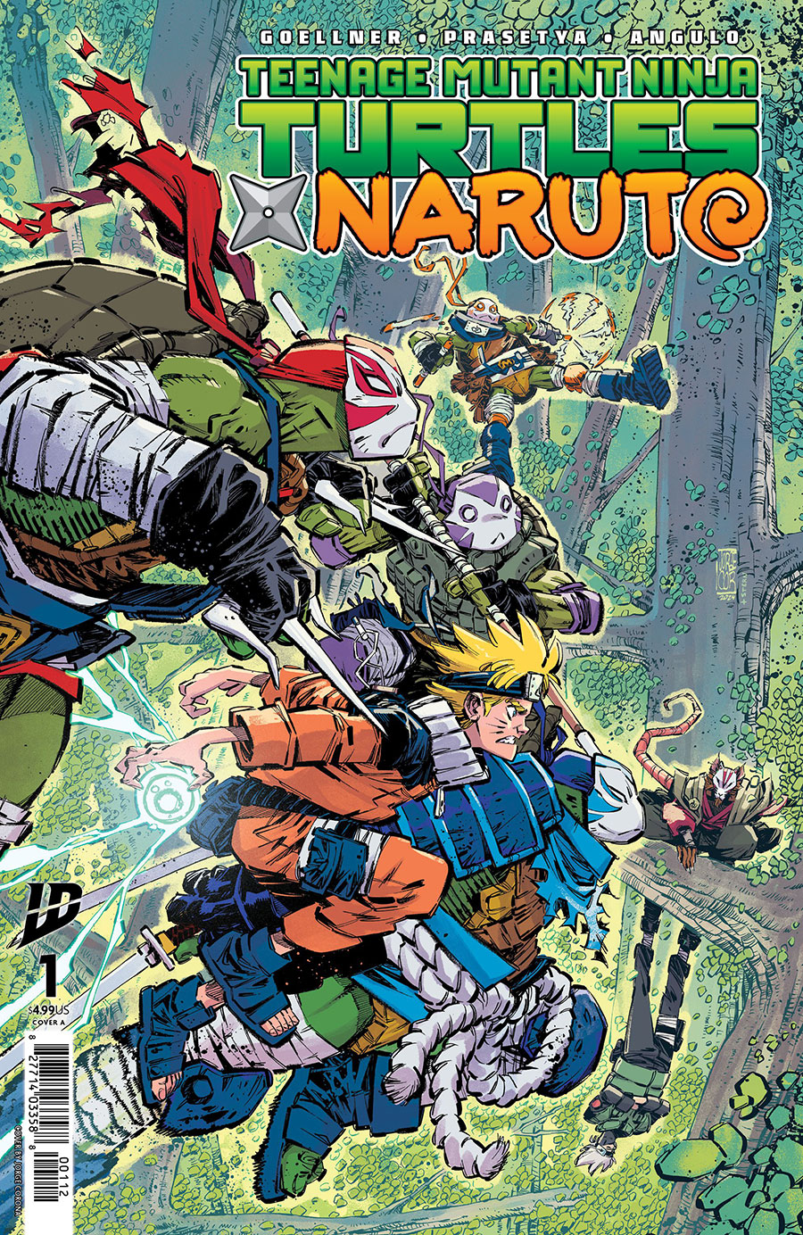 Teenage Mutant Ninja Turtles x Naruto #1 Cover O 2nd Ptg Jorge Corona Variant Cover