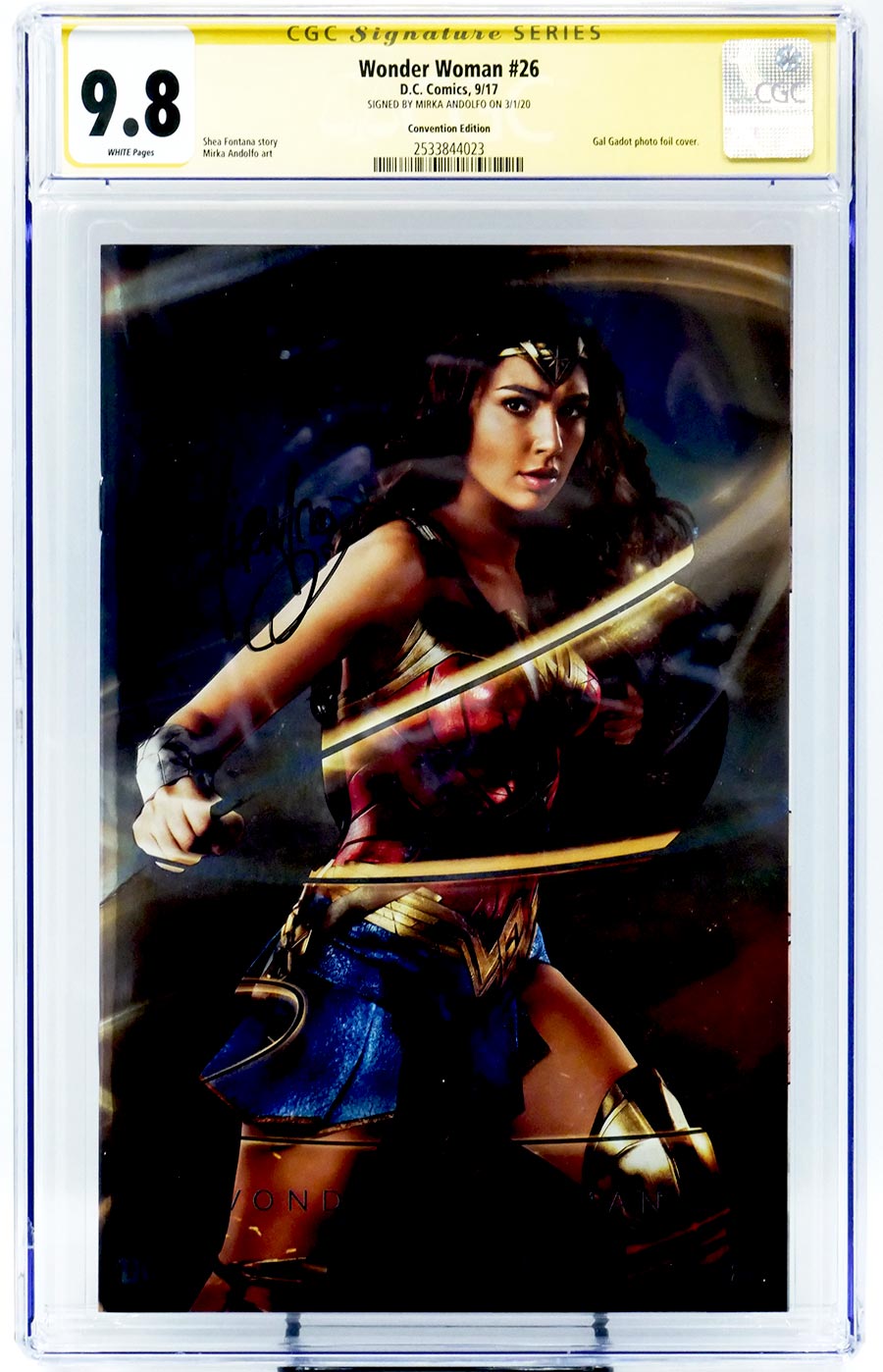 Wonder Woman Vol 5 #26 Cover C CGC Signature Series 9.8 Signed by Mirka Andolfo Variant Photo Cover