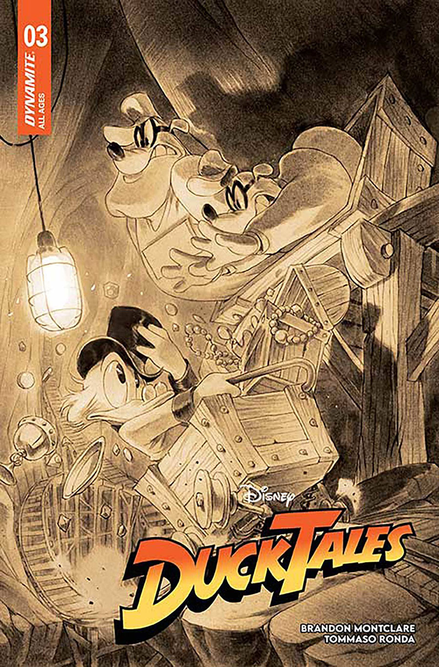 Ducktales Vol 5 #3 Cover P Variant Ivan Bigarella Sepia Cover