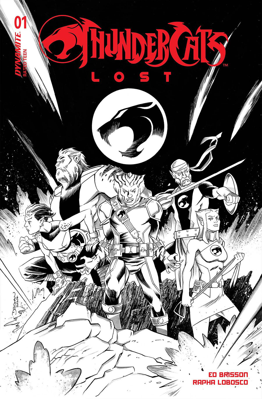 Thundercats Lost #1 Cover W Incentive Declan Shalvey Line Art Cover