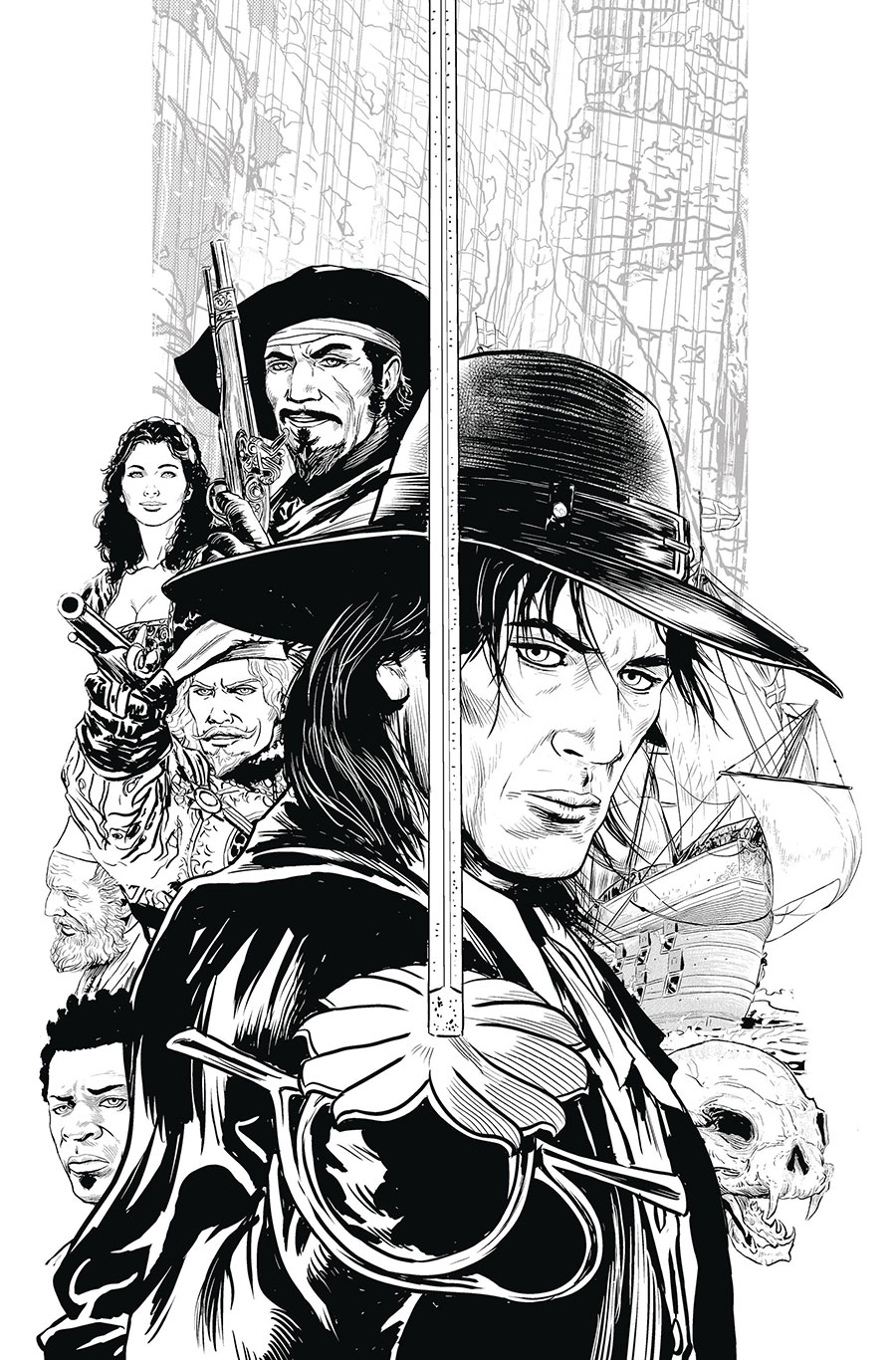 Solomon Kane The Serpent Ring #1 Cover L Variant Patrick Zircher Black & White Virgin Cover