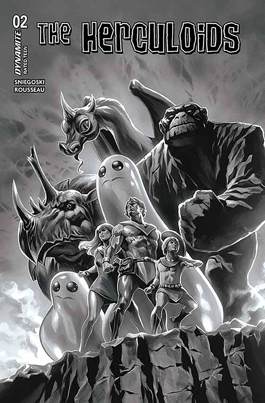 Herculoids #2 Cover W Incentive Felipe Massafera Black & White Cover