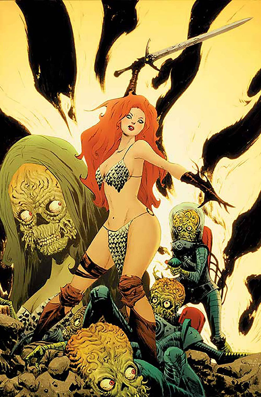 Red Sonja Attacks Mars #1 Cover N Incentive Jae Lee Virgin Cover