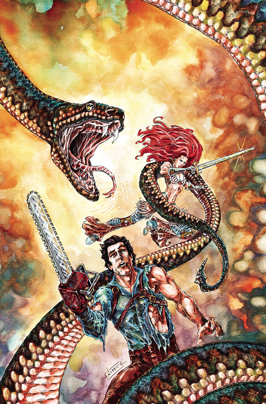 Red Sonja vs The Army Of Darkness #2 Cover H Incentive Nikkol Jelenic Virgin Cover