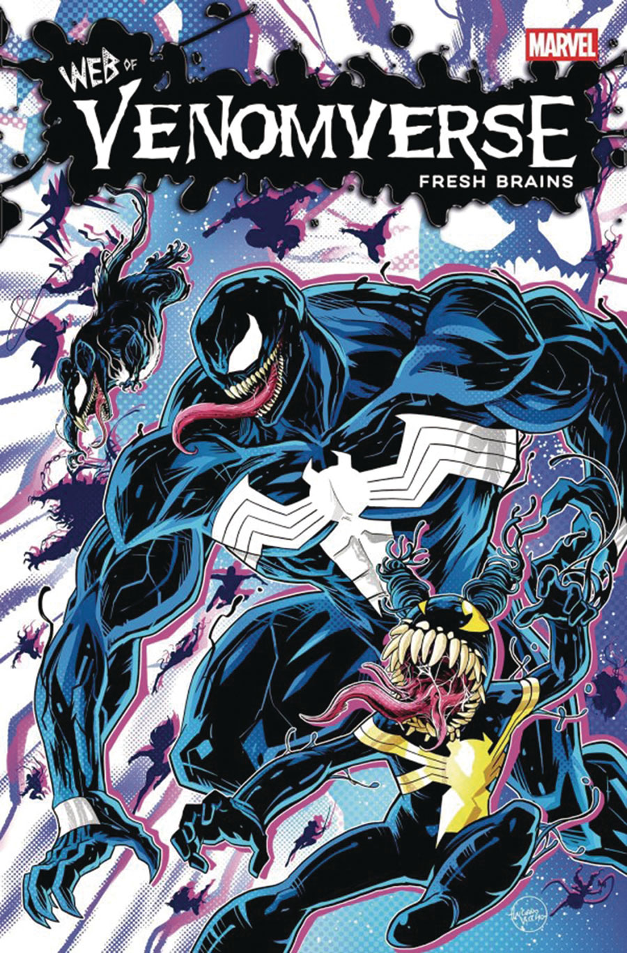 Web Of Venomverse Fresh Brains #1 (One Shot) Cover E DF Silver Signature Series Signed By Erica Schultz