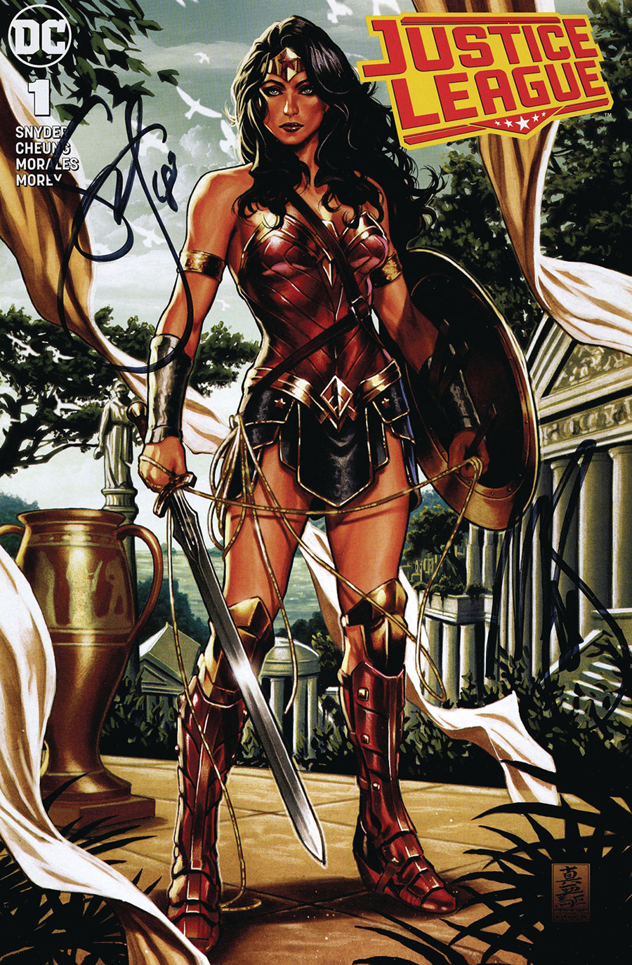 Justice League Vol 4 #1 Cover Z-C CSA Exclusive Variant Cover Signed By Scott Snyder & Mark Brooks