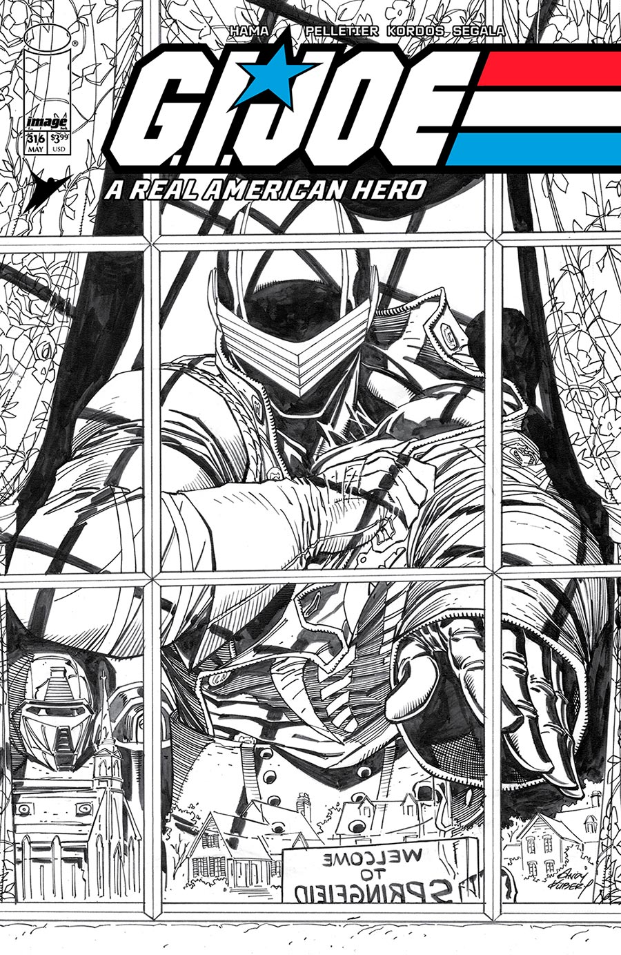 GI Joe A Real American Hero #316 Cover B Variant Andy Kubert Black & White Cover