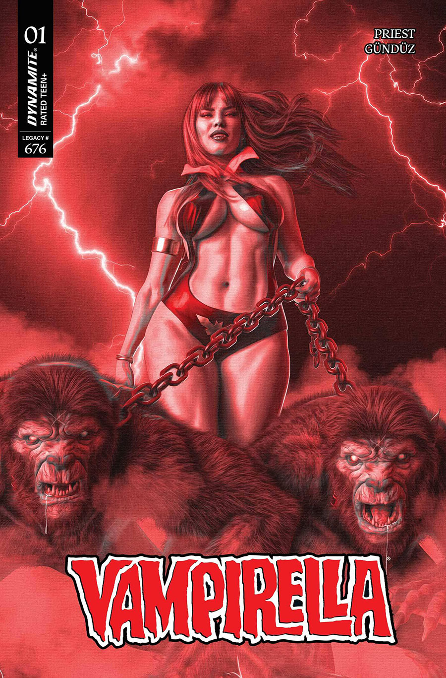 Vampirella Vol 9 #1 Cover Z-F Incentive Mark Spears Fiery Red Cover