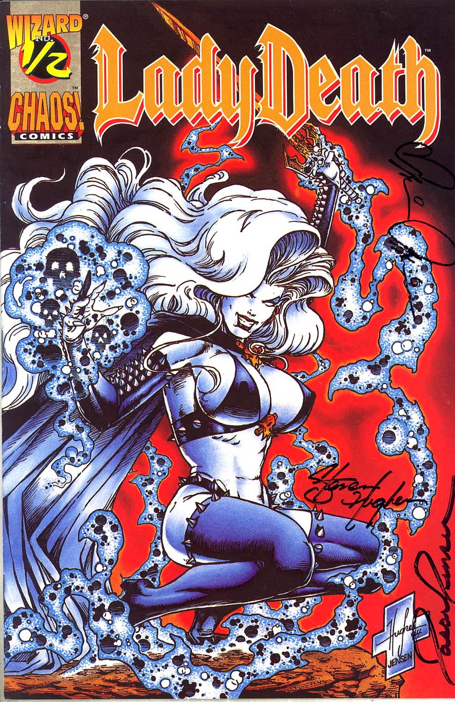 Lady Death Vol 1 #1/2 Cover G Wizard Signed Limited Edition With Certificate