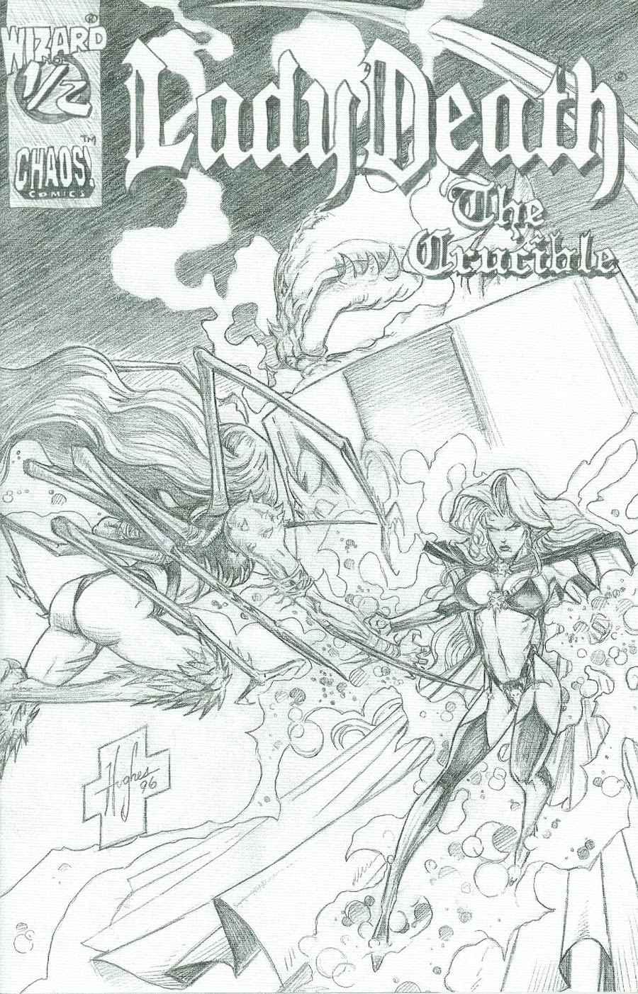 Lady Death The Crucible #1/2 Cloth Edition