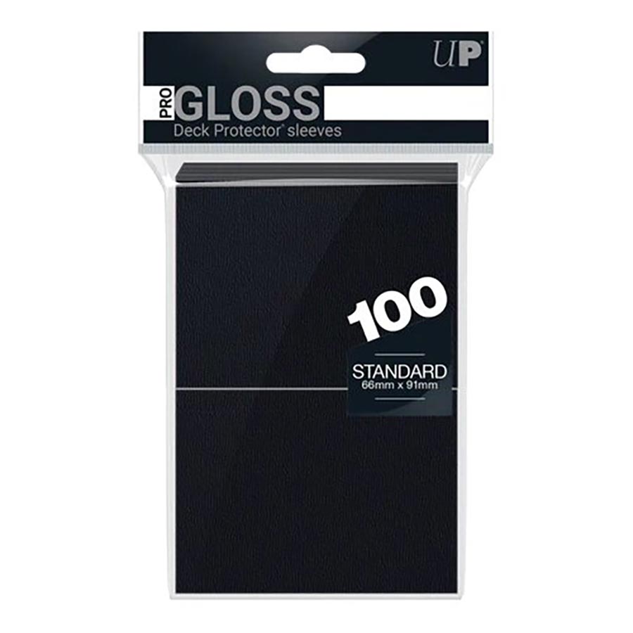 Ultra Pro PRO-Gloss Standard Deck Protector Sleeves - Black