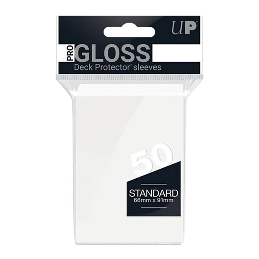 Ultra Pro PRO-Gloss Standard Deck Protector Sleeves - White