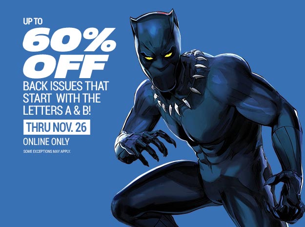 Up to 60% off back issues A-B