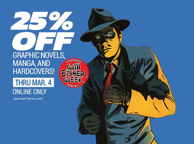 20% off graphic novels, manga, and h ardcovers (excluding new releases)