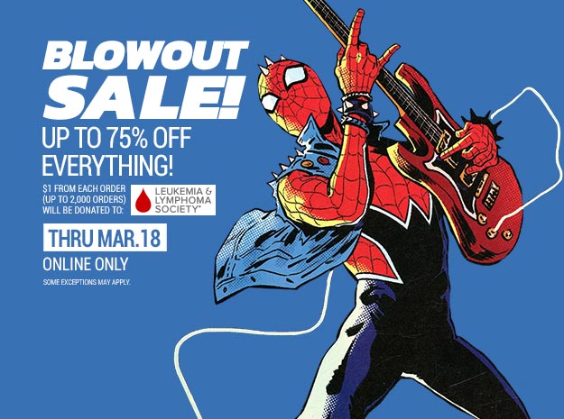 Blowout Sale! Up to 75% off everything